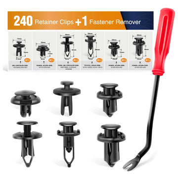 240 Pcs Car Retainer 6.3mm 8mm 9mm 10mm Expansion Screws Replacement Kit